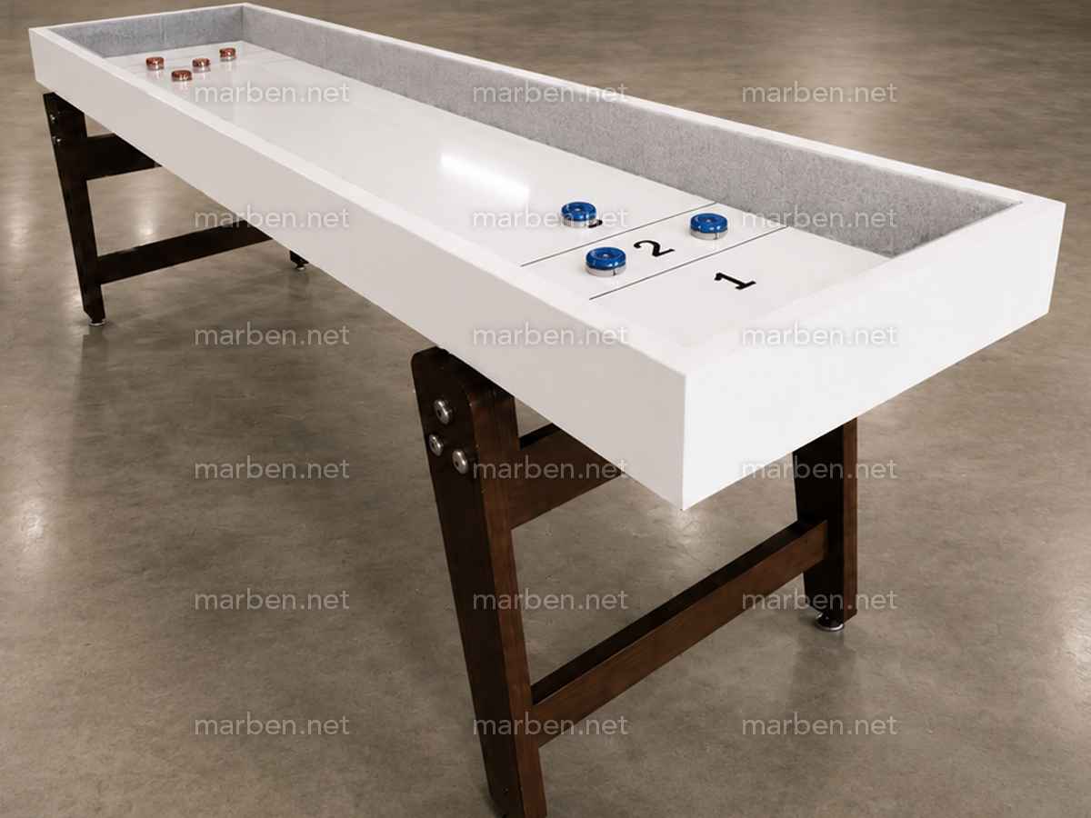 Mesa de Shuffleboard de 9 pies BERLIN - blaca